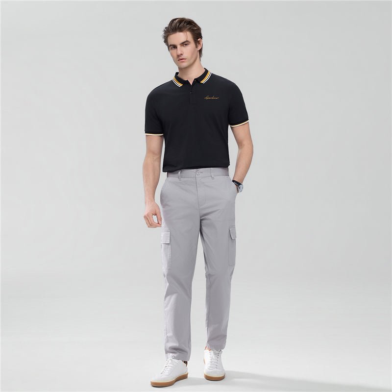 Giordano Men’s Relaxed Stretch Twill Cargo Khakis - first_variant_option_2 Premium Pants for Giordano
