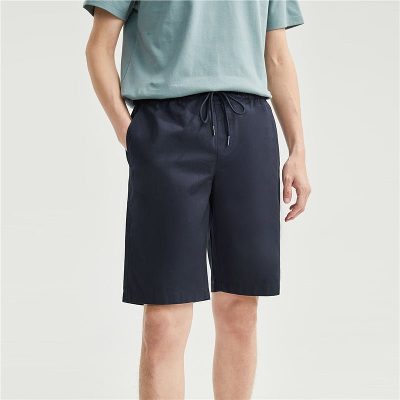 Giordano Men’s Relaxed Twill Mid - Rise Shorts with Elastic Waist - first_variant_option_2 Premium Shorts for Giordano