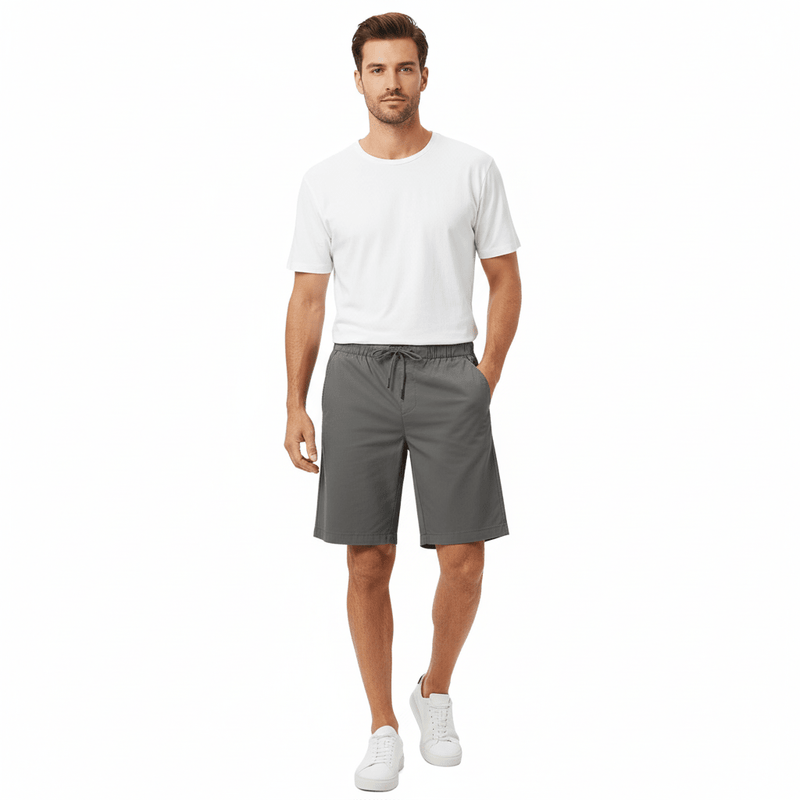 Giordano Men’s Relaxed Twill Mid - Rise Shorts with Elastic Waist - first_variant_option_2 Premium Shorts for Giordano