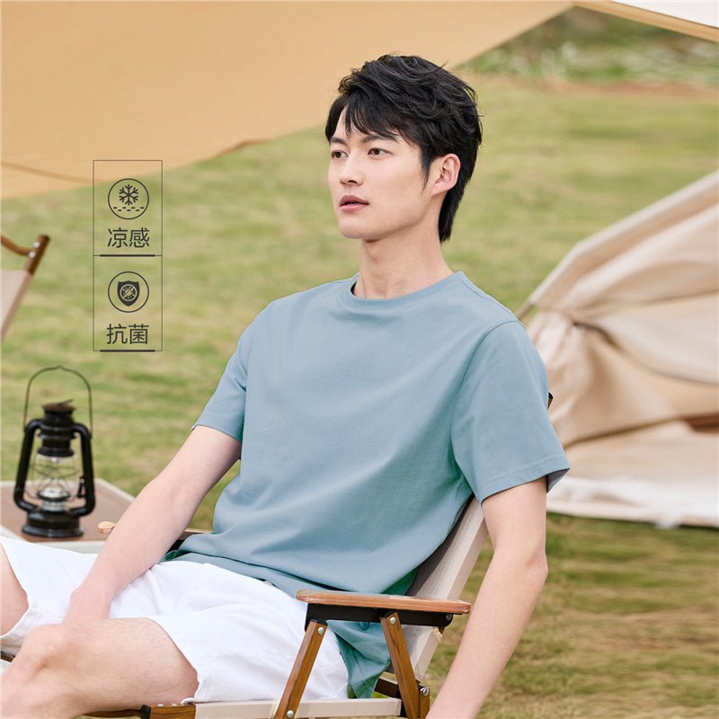 Giordano Men’s Relaxed Waffle Crew Neck Short Sleeve Tee - first_variant_option_2 Premium Tee for Giordano