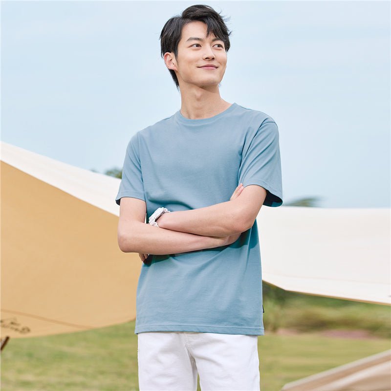 Giordano Men’s Relaxed Waffle Crew Neck Short Sleeve Tee - first_variant_option_2 Premium Tee for Giordano