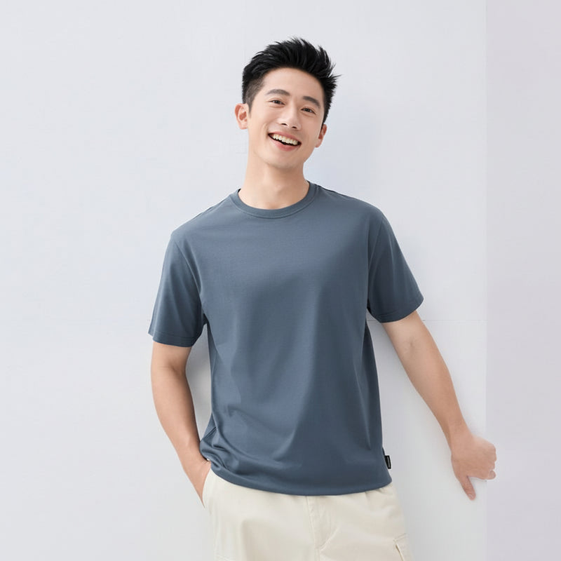 Giordano Men’s Relaxed Waffle Crew Neck Short Sleeve Tee - first_variant_option_2 Premium Tee for Giordano