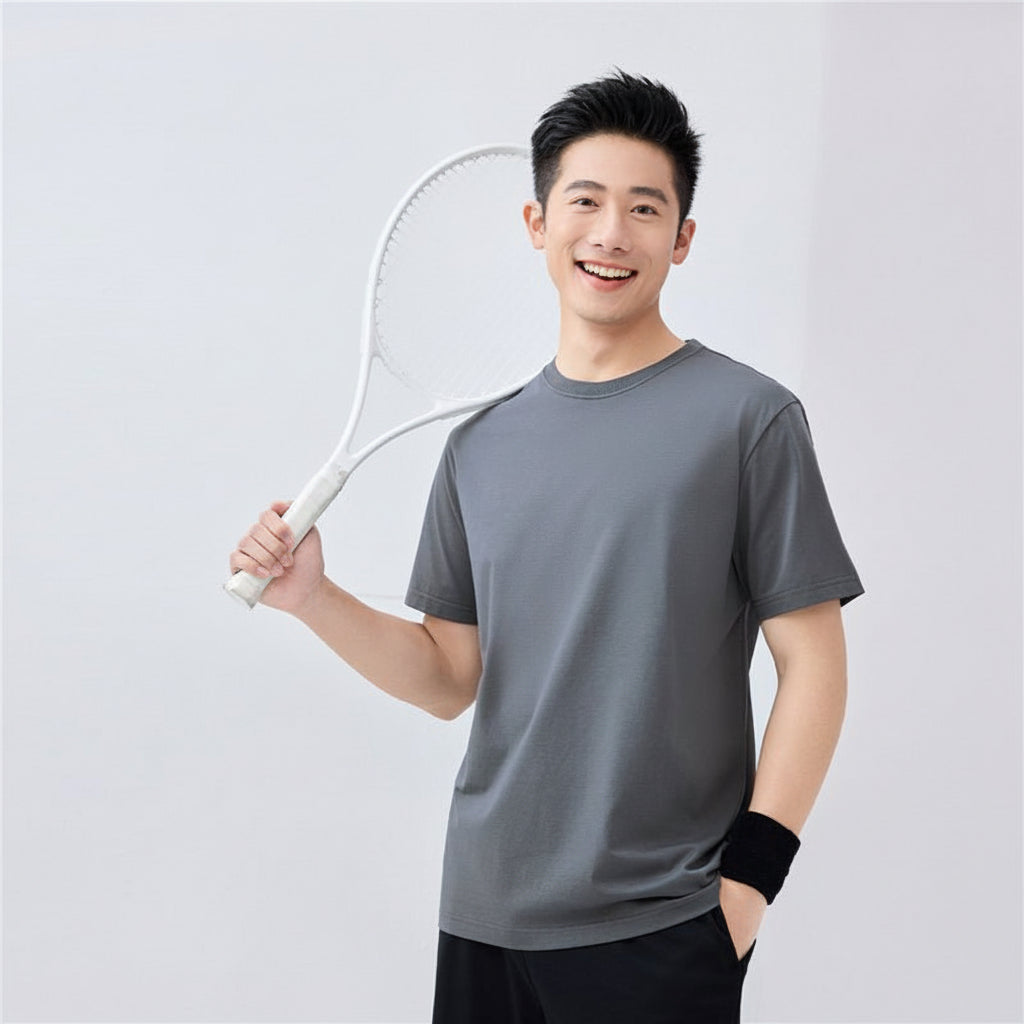 Giordano Men’s Relaxed Waffle Crew Neck Short Sleeve Tee - first_variant_option_2 Premium Tee for Giordano