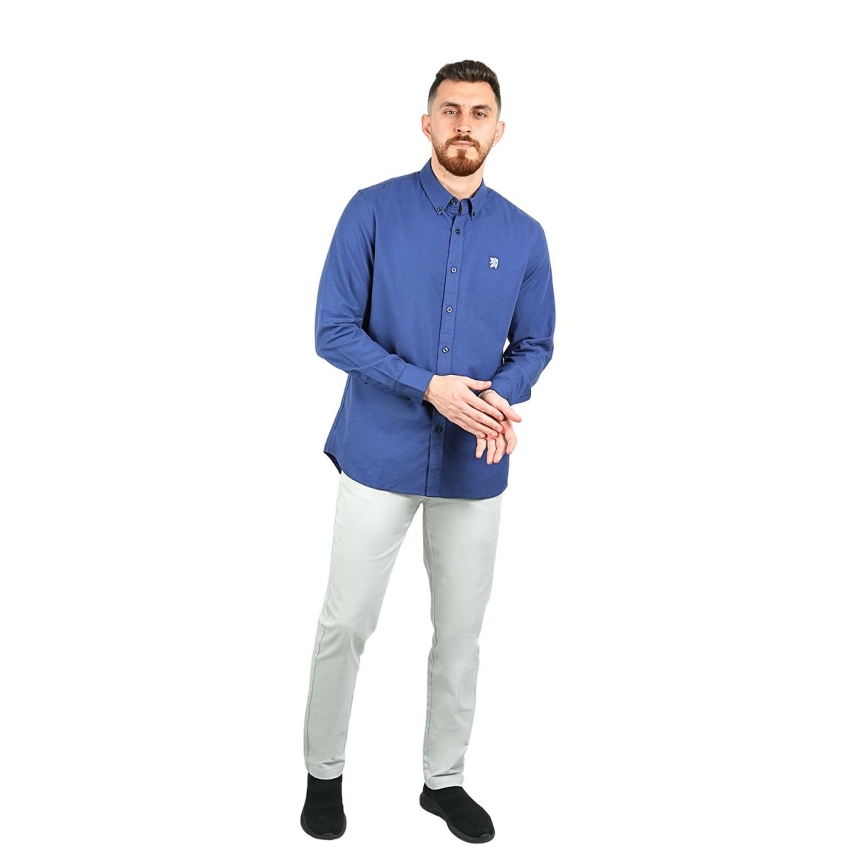 Giordano Men's Shirt With Small Lion Embroidery - Premium Shirts