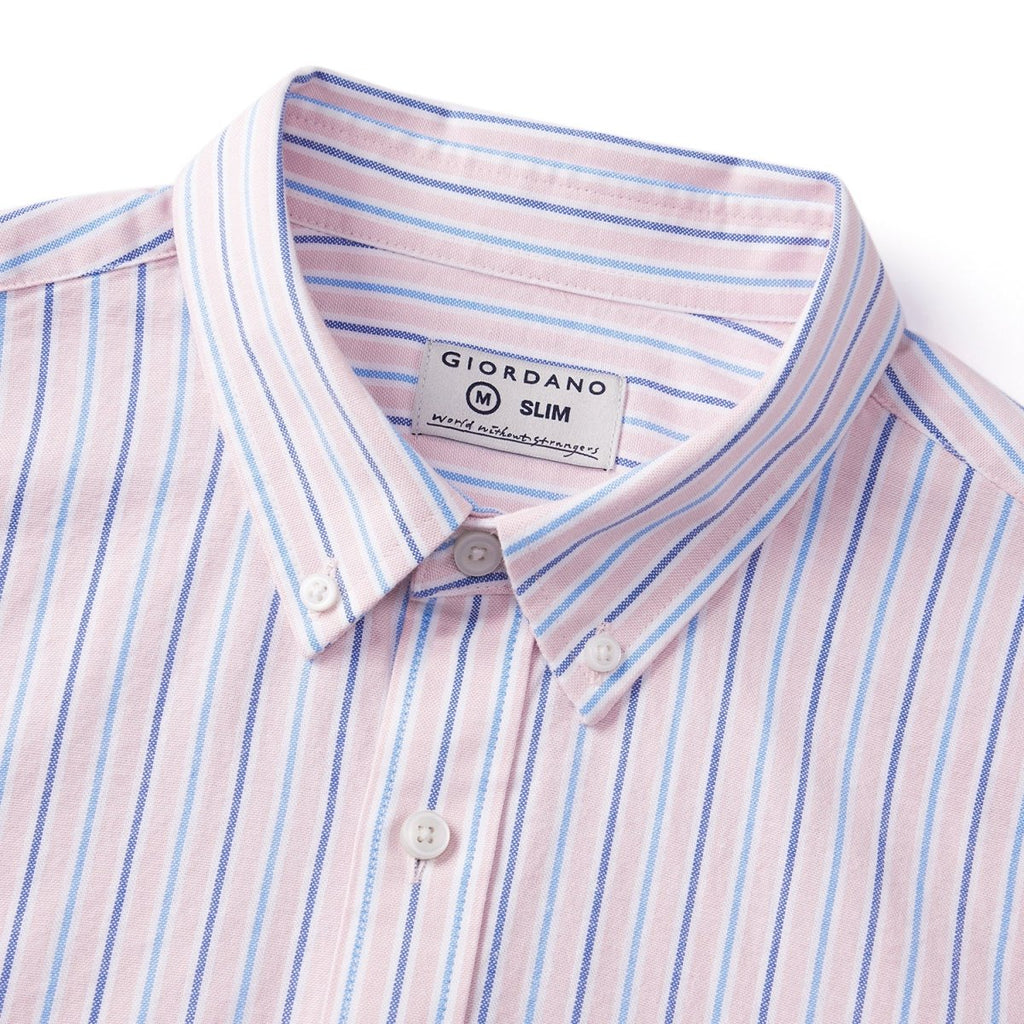 Giordano Men's Shirt With Small Lion Embroidery - Premium Shirts