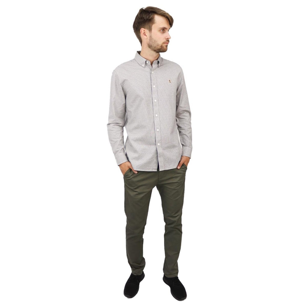Giordano Men's Shirt With Small Lion Embroidery - Premium Shirts