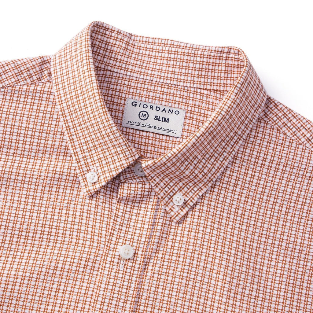 Giordano Men's Shirt With Small Lion Embroidery - Premium Shirts