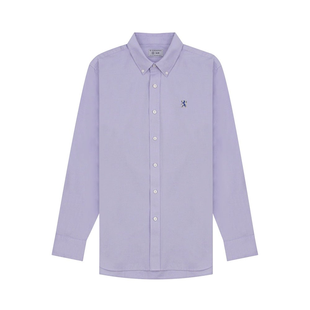 Giordano Men's Shirt With Small Lion Embroidery - Premium Shirts