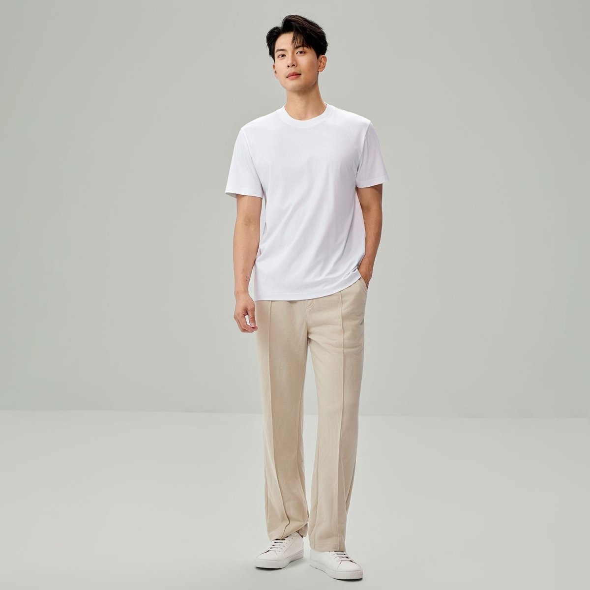 Giordano Men's Silk Touch Slim Interlock Tee - Premium Tee