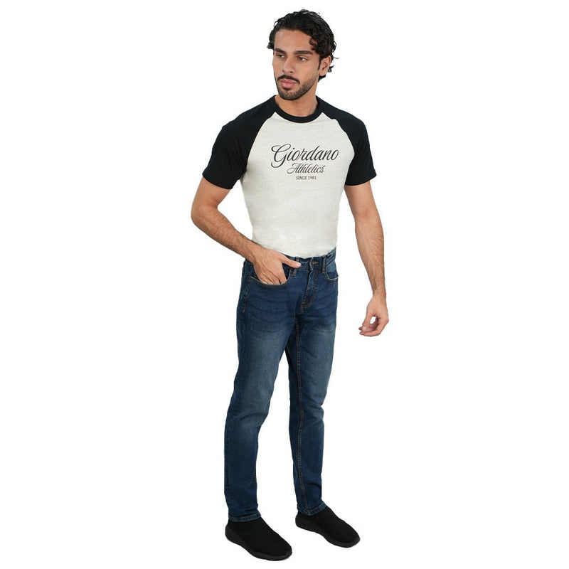 Giordano Men's Skinny Taper Stretch Cotton Denim Jeans Low Rise - first_variant_option_2 Premium Jeans for Giordano