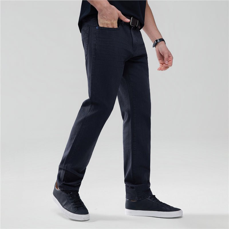 Giordano Men's Skinny Taper Stretch Denim Jeans With Elastic Waist - first_variant_option_2 Premium Jeans for Giordano