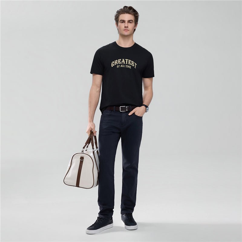 Giordano Men's Skinny Taper Stretch Denim Jeans With Elastic Waist - first_variant_option_2 Premium Jeans for Giordano