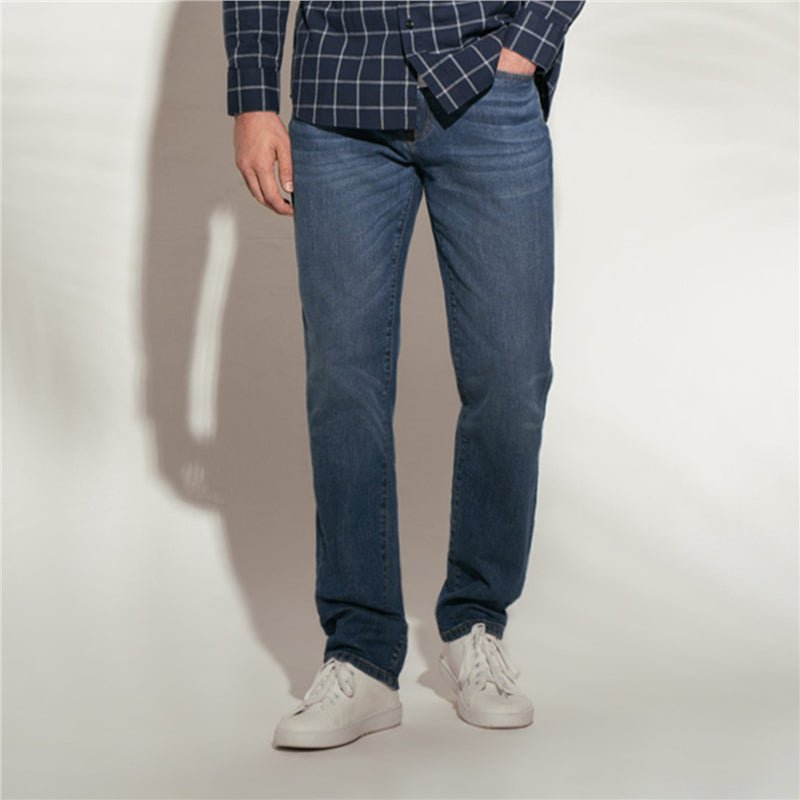Giordano Men's Skinny Taper Stretch Denim Jeans With Elastic Waist - first_variant_option_2 Premium Jeans for Giordano