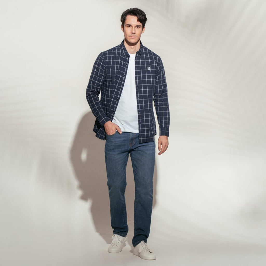 Giordano Men's Skinny Taper Stretch Denim Jeans With Elastic Waist - first_variant_option_2 Premium Jeans for Giordano