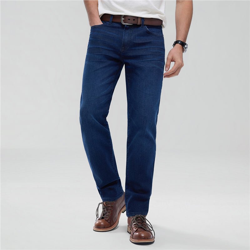 Giordano Men's Skinny Taper Stretch Denim Jeans With Elastic Waist - first_variant_option_2 Premium Jeans for Giordano