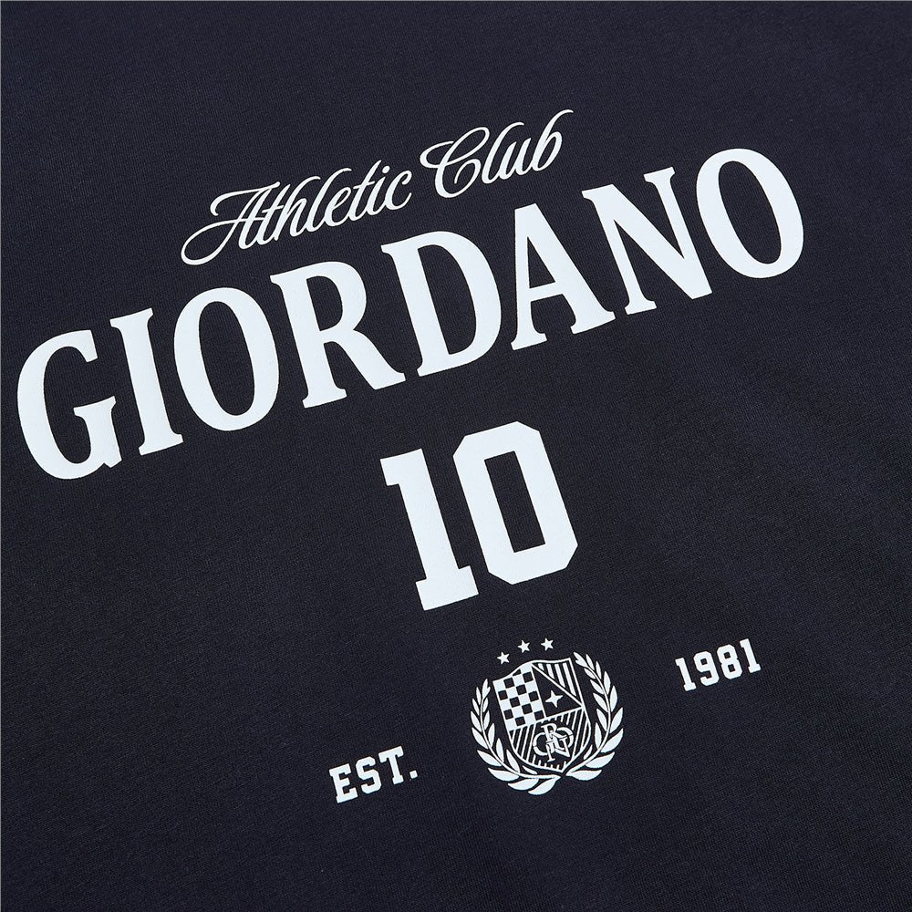 Giordano Men's Slim Cotton Athletic Club 10 Tee - first_variant_option_2 Premium Print Tee for Giordano