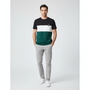 Giordano Men's Slim Cotton Color-Block Tee With Embroidery - Premium Tee