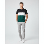 Giordano Men's Slim Cotton Color-Block Tee With Embroidery - Premium Tee