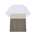Giordano Men's Slim Cotton Color-Block Tee With Embroidery - Premium Tee