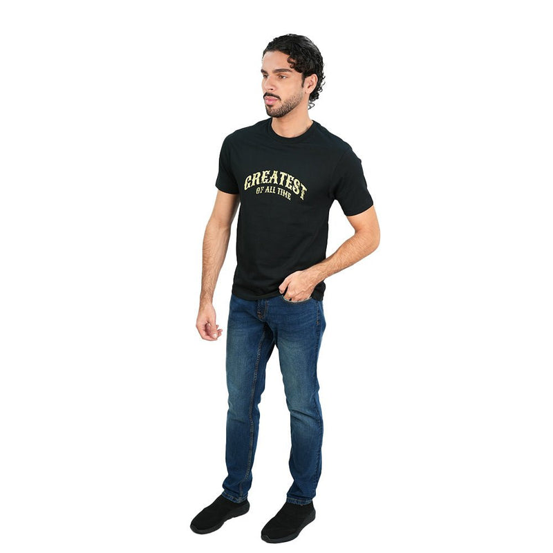 Giordano Men’s Slim Cotton Crew Neck Message Print Tee - first_variant_option_2 Premium Print Tee for Giordano