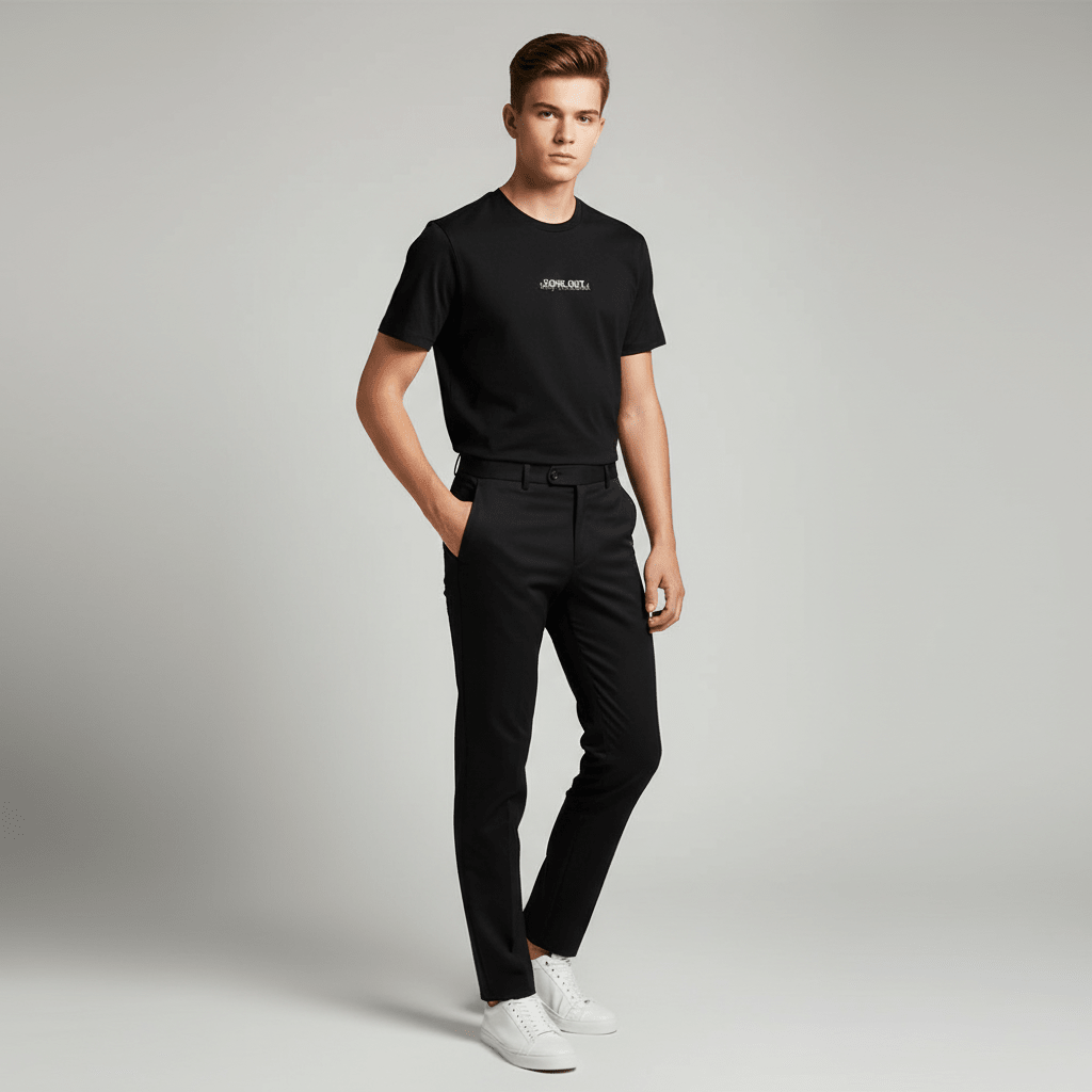 Giordano Men’s Slim Cotton Crew Neck Message Print Tee - Premium Print Tee