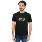Giordano Men’s Slim Cotton Crew Neck Message Print Tee - Premium Print Tee