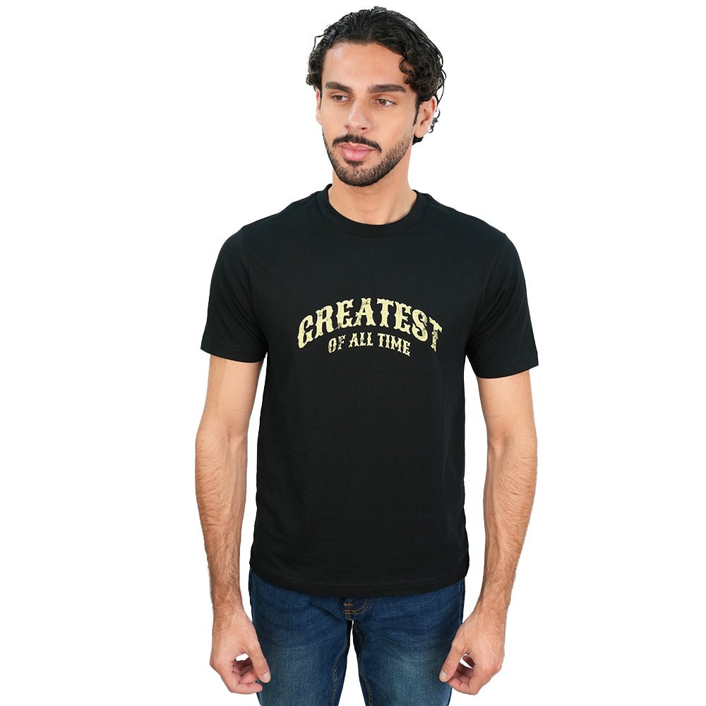 Giordano Men’s Slim Cotton Crew Neck Message Print Tee - Premium Print Tee