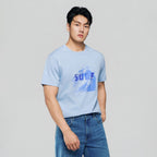 Giordano Men’s Slim Cotton Crew Neck Message Print Tee - Premium Print Tee