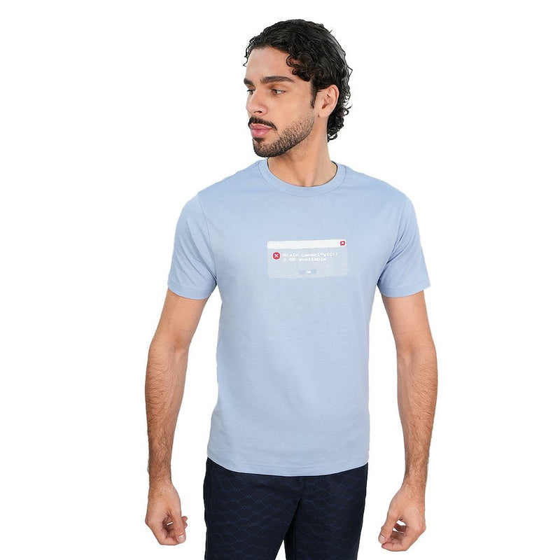 Giordano Men’s Slim Cotton Crew Neck Message Print Tee - first_variant_option_2 Premium Print Tee for Giordano