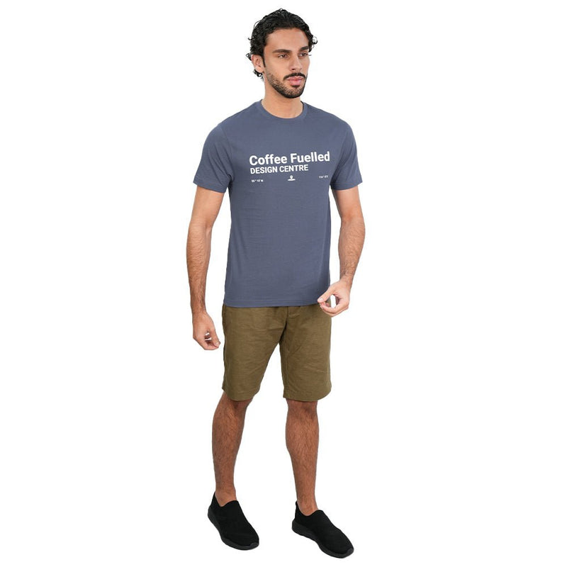 Giordano Men’s Slim Cotton Crew Neck Message Print Tee - first_variant_option_2 Premium Print Tee for Giordano