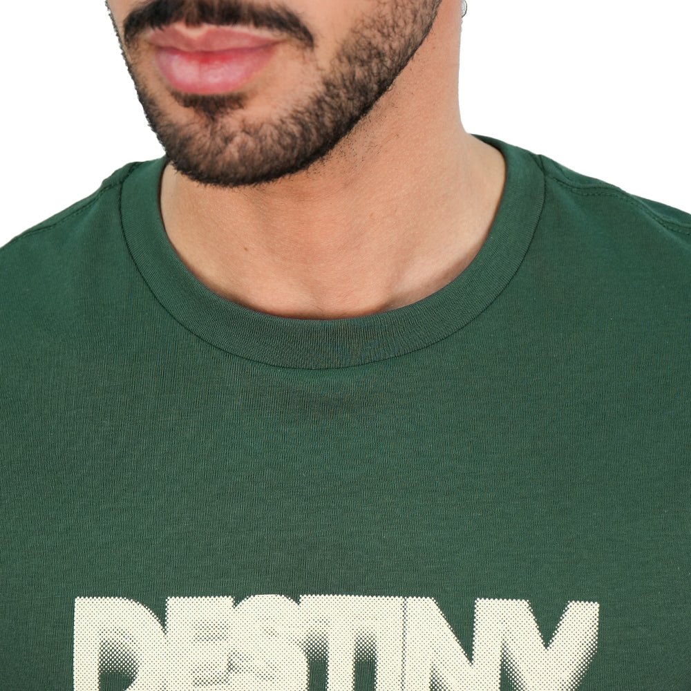 Giordano Men’s Slim Cotton Crew Neck Message Print Tee - first_variant_option_2 Premium Print Tee for Giordano