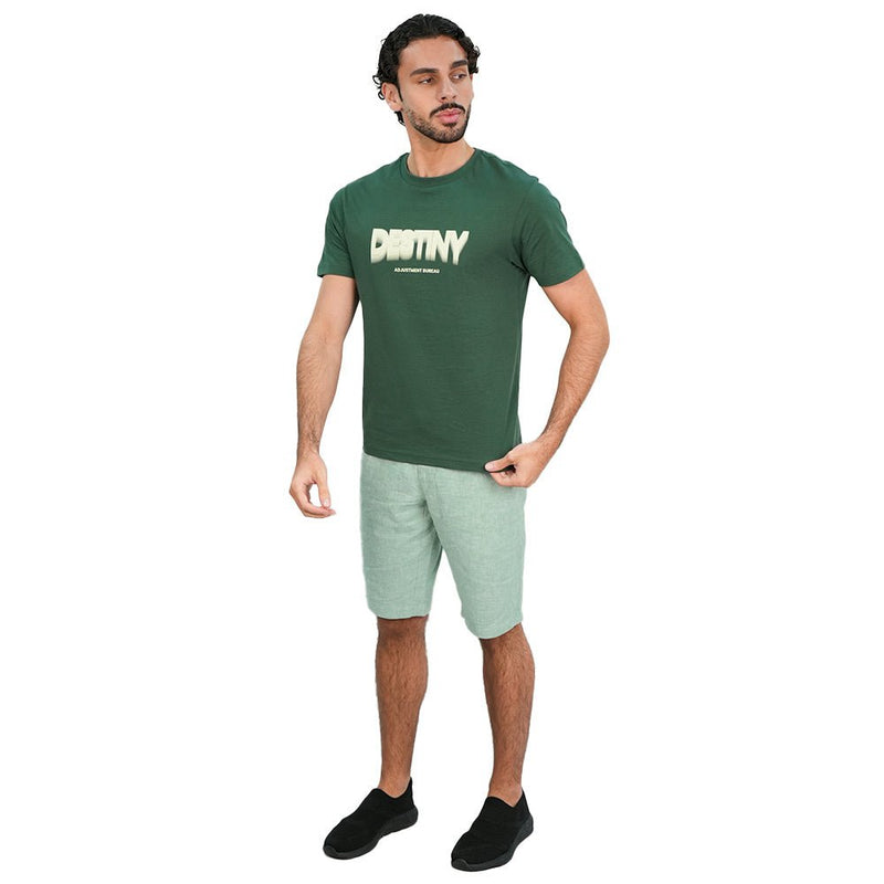 Giordano Men’s Slim Cotton Crew Neck Message Print Tee - first_variant_option_2 Premium Print Tee for Giordano