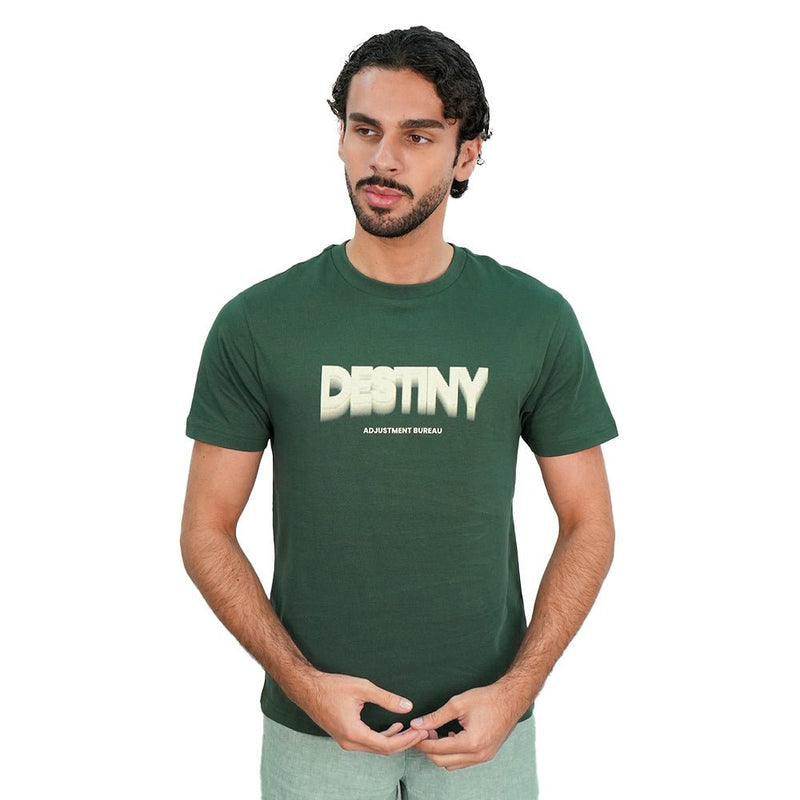 Giordano Men’s Slim Cotton Crew Neck Message Print Tee - first_variant_option_2 Premium Print Tee for Giordano