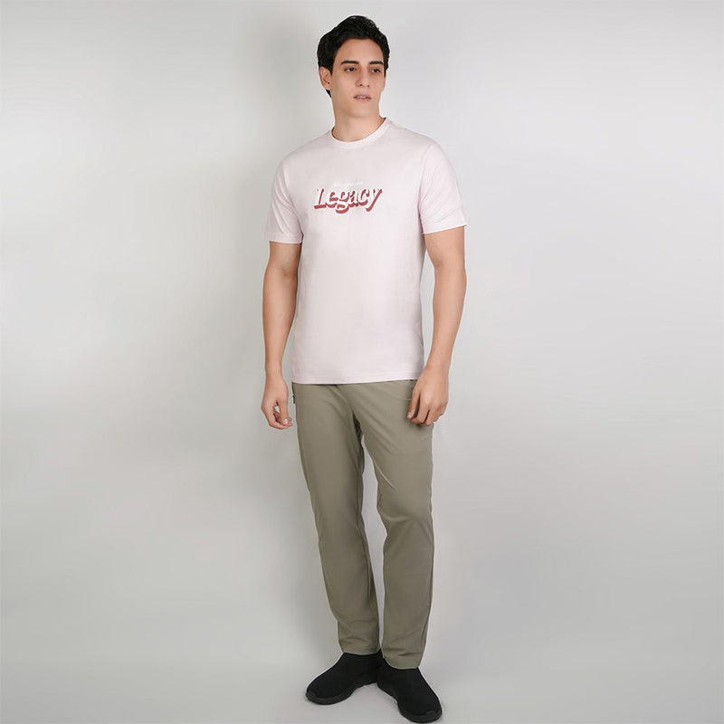 Giordano Men’s Slim Cotton Crew Neck Message Print Tee - Premium Print Tee