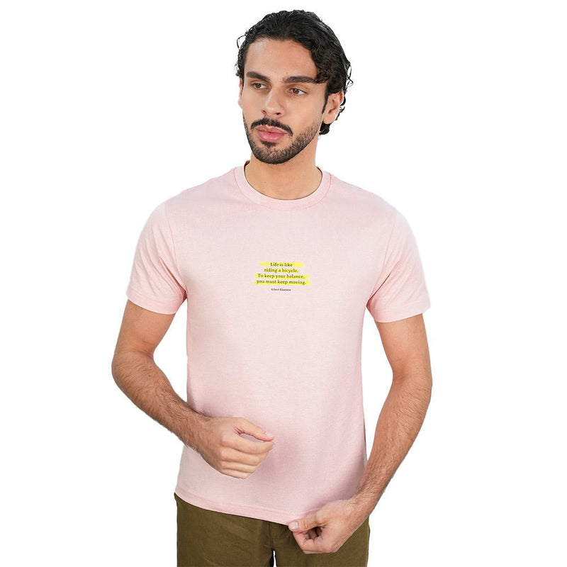 Giordano Men’s Slim Cotton Crew Neck Message Print Tee - first_variant_option_2 Premium Print Tee for Giordano