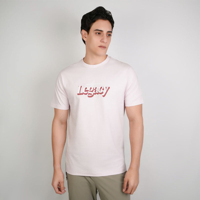Giordano Men’s Slim Cotton Crew Neck Message Print Tee - Premium Print Tee