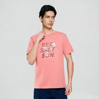Giordano Men’s Slim Cotton Crew Neck Message Print Tee - Premium Print Tee