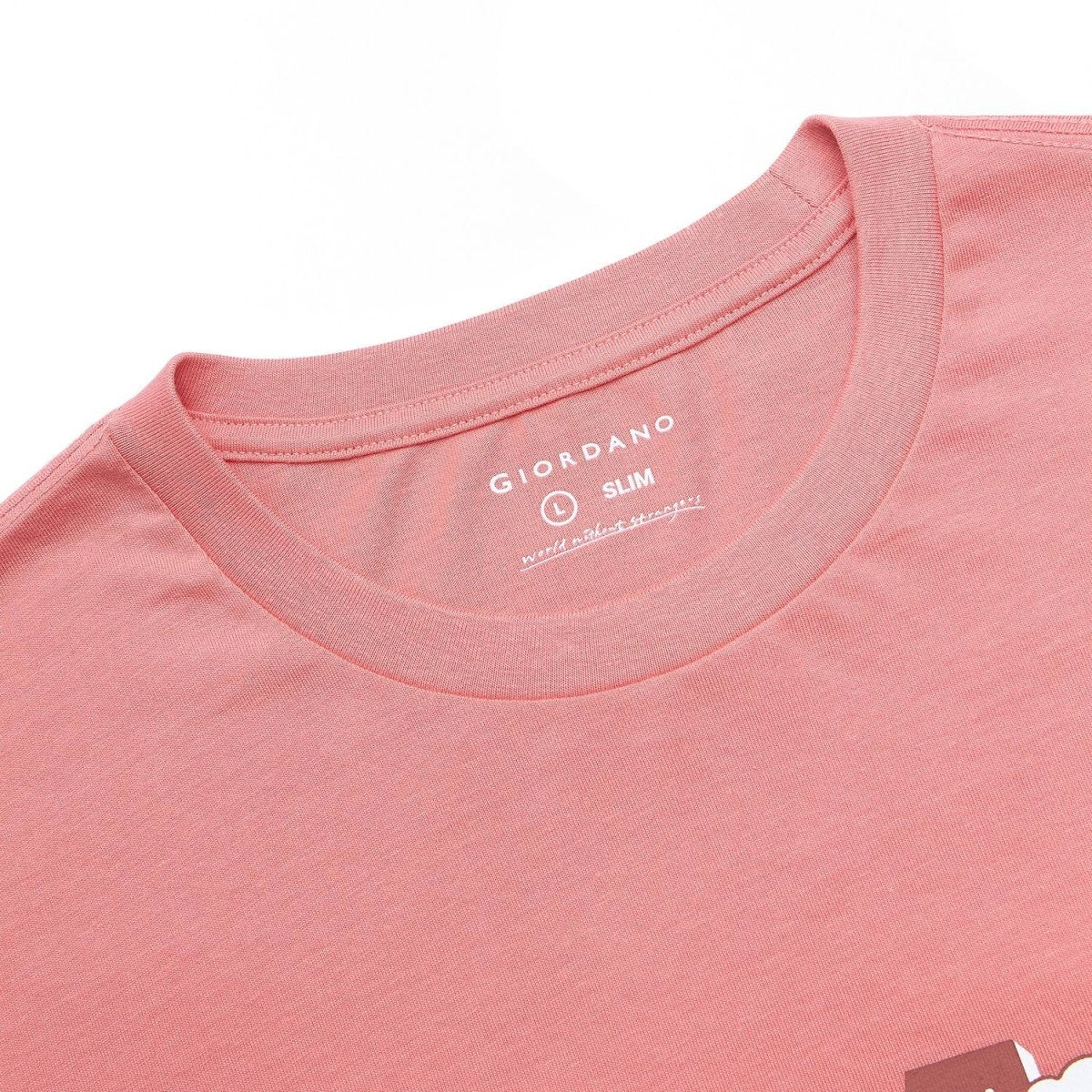 Giordano Men’s Slim Cotton Crew Neck Message Print Tee - Premium Print Tee