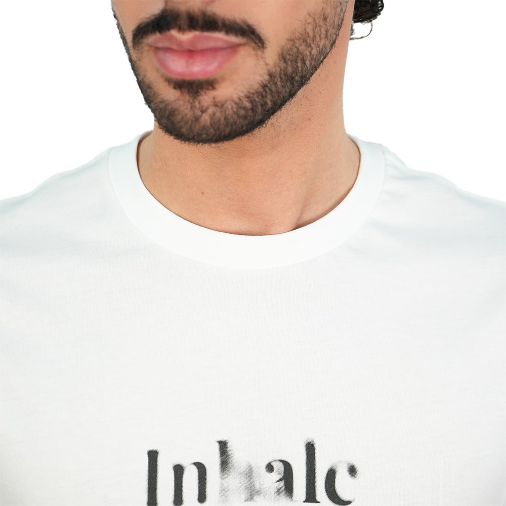 Giordano Men’s Slim Cotton Crew Neck Message Print Tee - first_variant_option_2 Premium Print Tee for Giordano