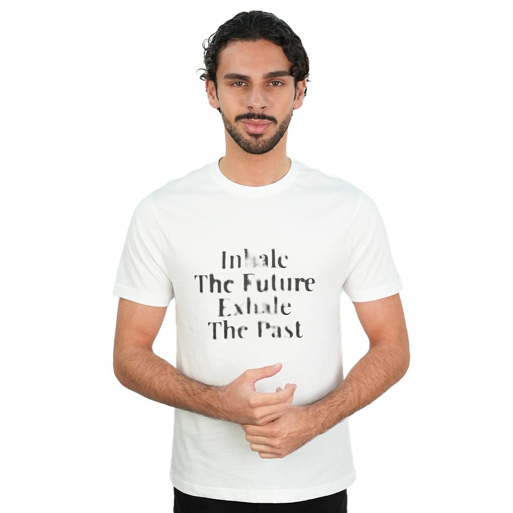 Giordano Men’s Slim Cotton Crew Neck Message Print Tee - first_variant_option_2 Premium Print Tee for Giordano