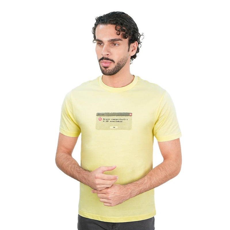 Giordano Men’s Slim Cotton Crew Neck Message Print Tee - first_variant_option_2 Premium Print Tee for Giordano