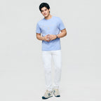 Giordano Men’s Slim Cotton Crew Neck Signature Print Tee - Premium Print Tee