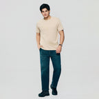 Giordano Men’s Slim Cotton Crew Neck Signature Print Tee - Premium Print Tee