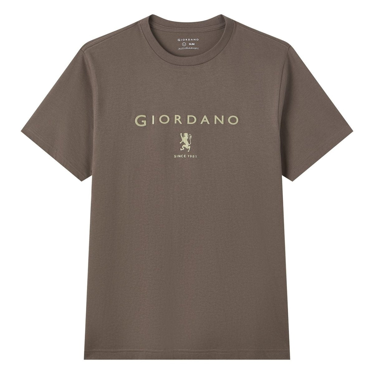 Giordano Men’s Slim Cotton Crew Neck Signature Print Tee - first_variant_option_2 Premium Print Tee for Giordano