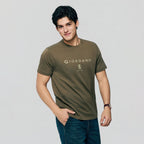 Giordano Men’s Slim Cotton Crew Neck Signature Print Tee - first_variant_option_2 Premium Print Tee for Giordano