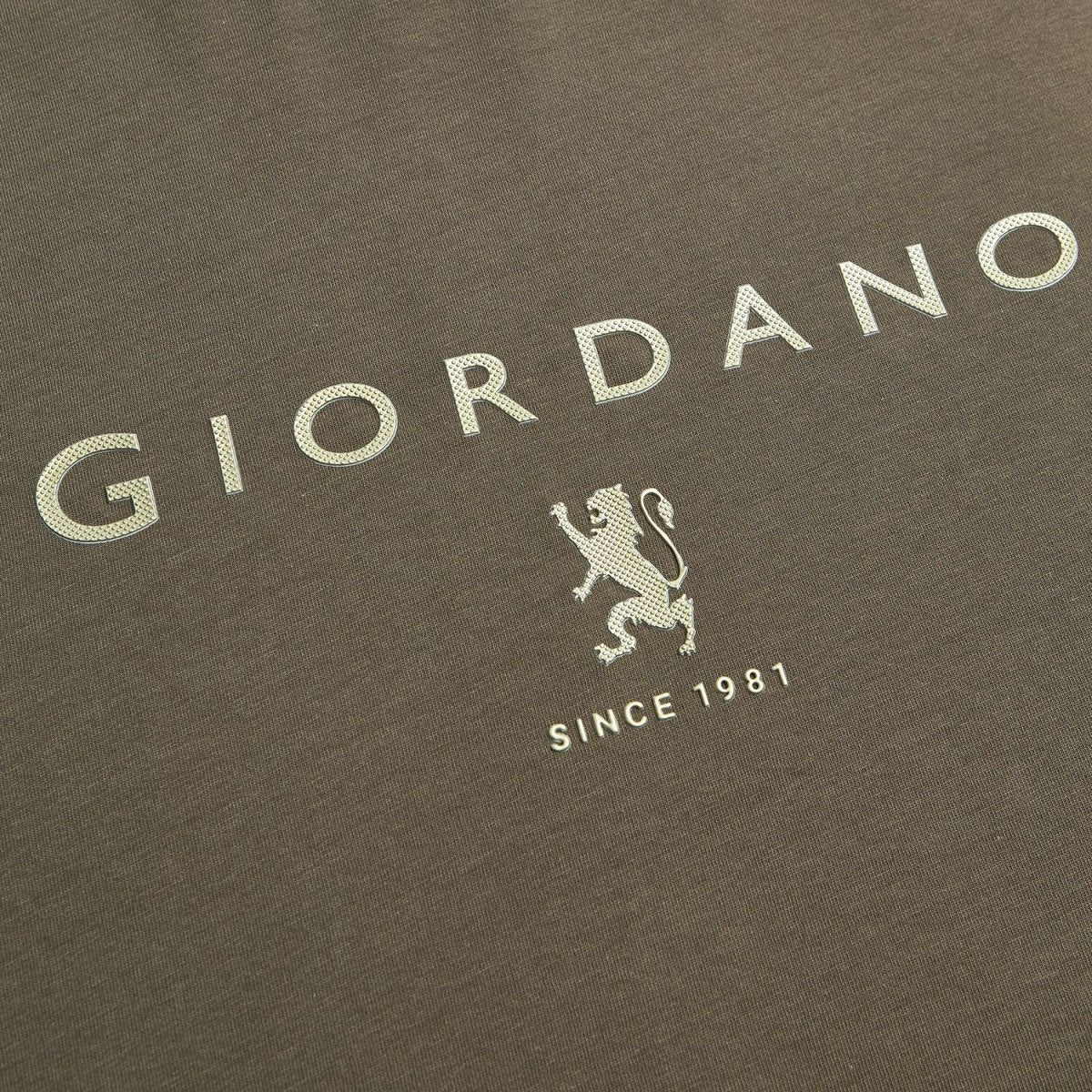 Giordano Men’s Slim Cotton Crew Neck Signature Print Tee - first_variant_option_2 Premium Print Tee for Giordano