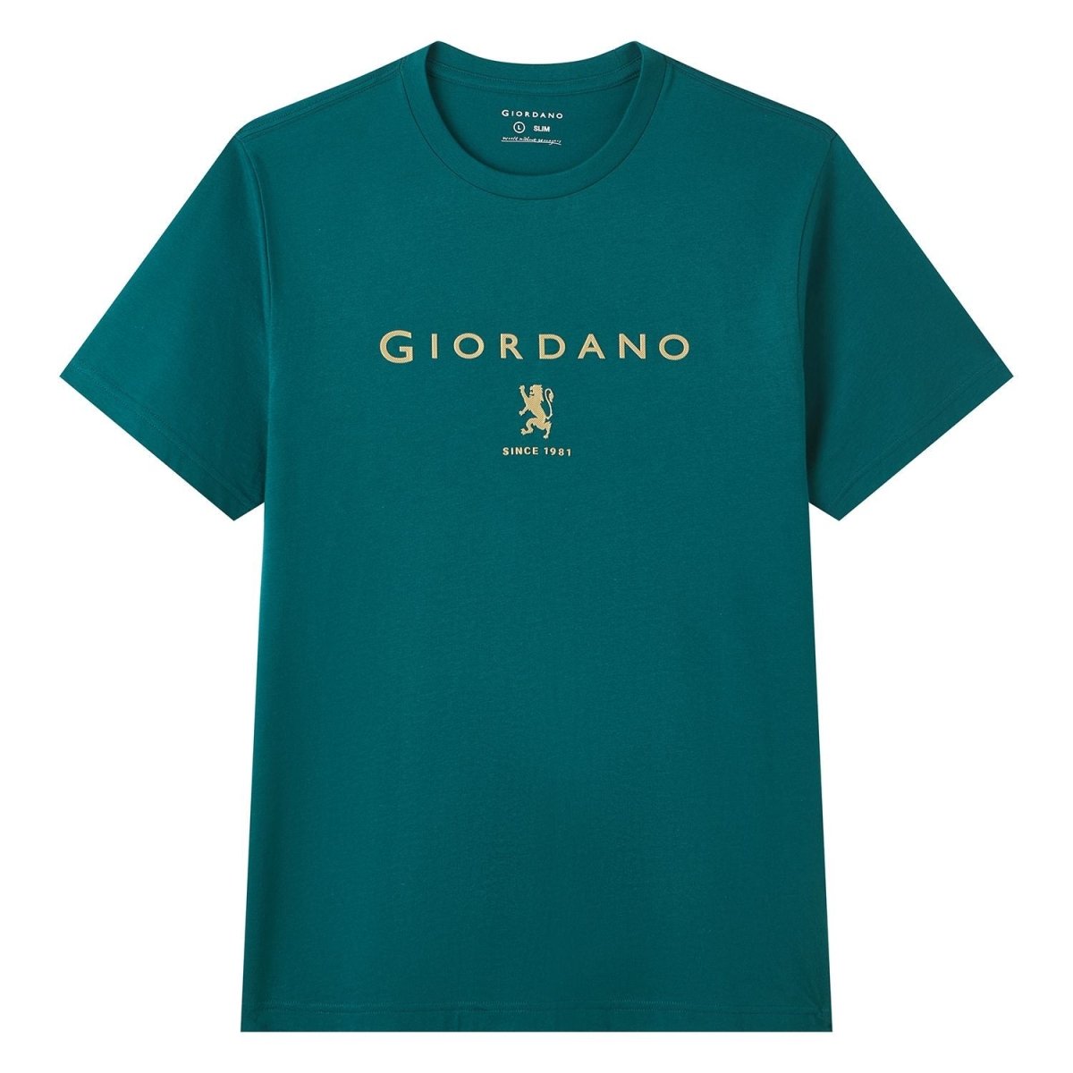 Giordano Men’s Slim Cotton Crew Neck Signature Print Tee - first_variant_option_2 Premium Print Tee for Giordano