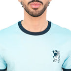 Giordano Men’s Slim Cotton Crew Neck Tee with Embroidery - Premium Tee
