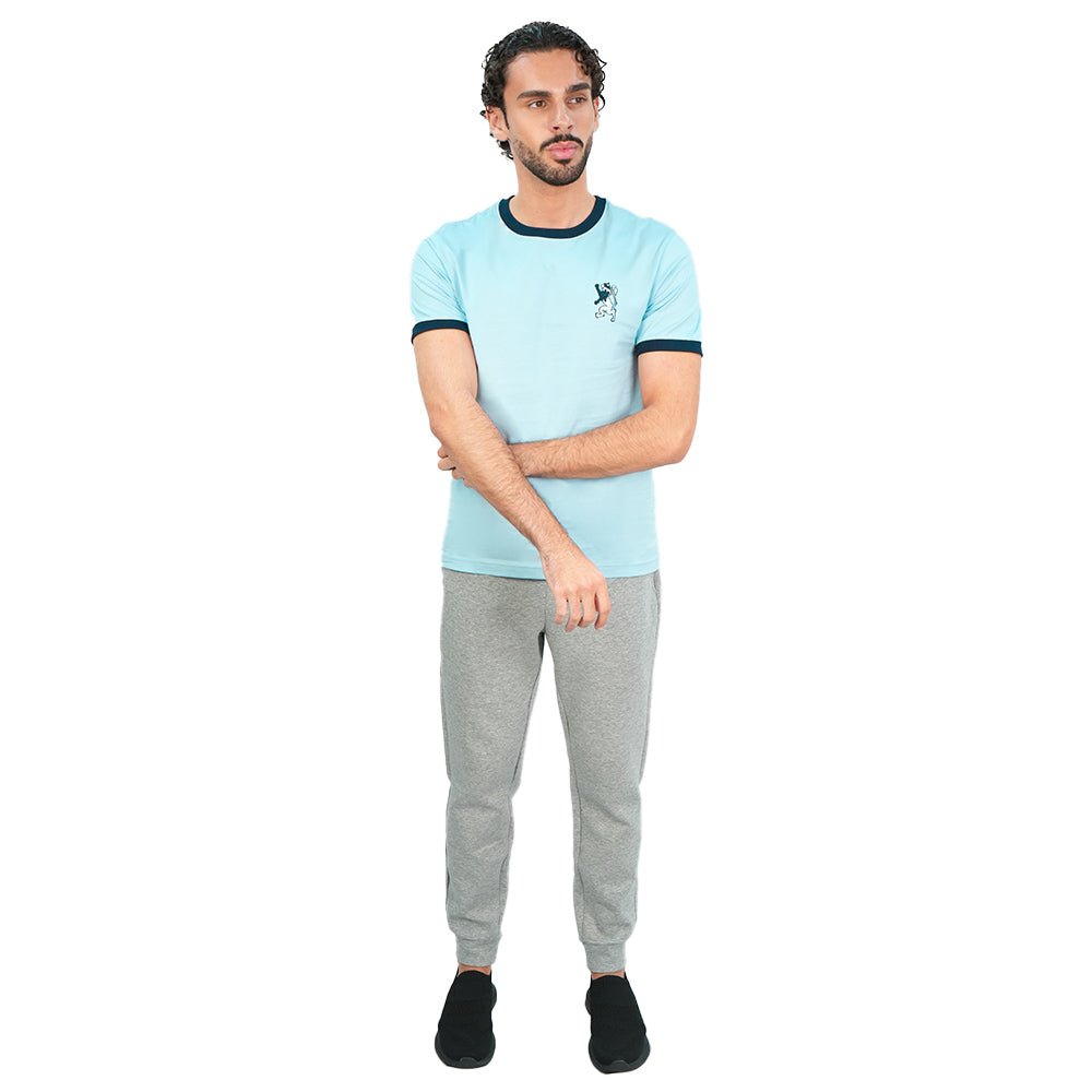 Giordano Men’s Slim Cotton Crew Neck Tee with Embroidery - Premium Tee
