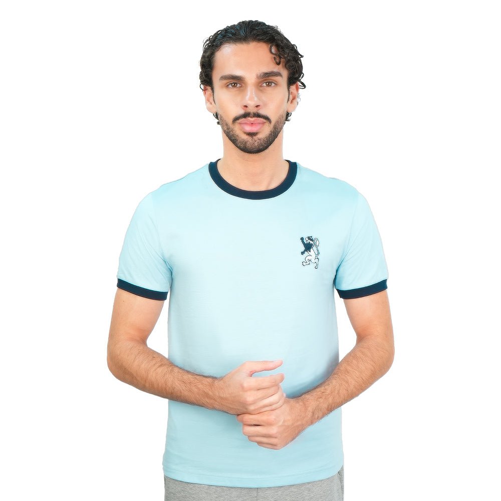 Giordano Men’s Slim Cotton Crew Neck Tee with Embroidery - Premium Tee